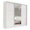 Roupeiro Los Angeles c/Espelho Branco 100% MDF Larg. 2.73m D' Doro