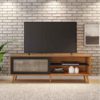 Rack Bancada NT 1175 Larg.1.63m para TV até 60 Polegadas Freijó/Preto Notável